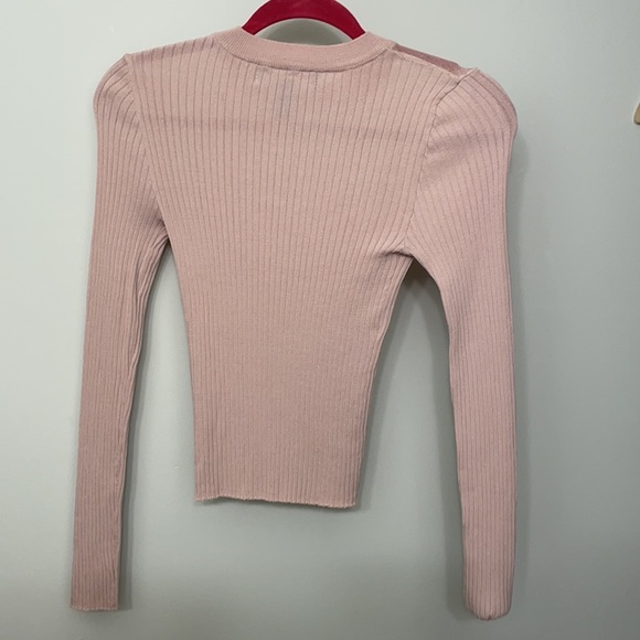 Forever 21 ribbed / mesh sweater size small - Picture 4 of 4